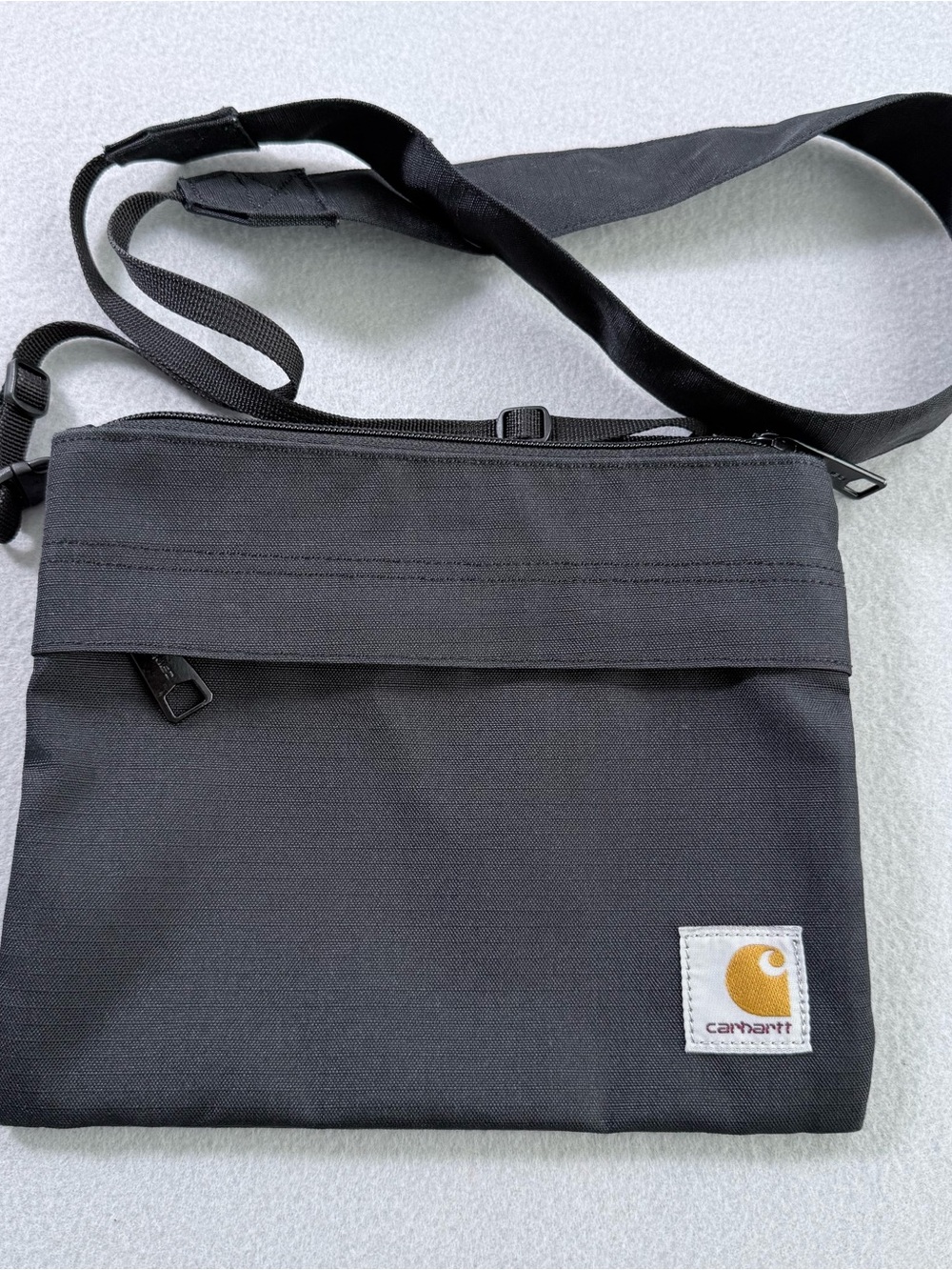 Unisex Carhartt WIP Vernon Strap Bag Black Cordura Crossbody Sling